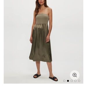 Michael Stars Tan Strapless Sundress